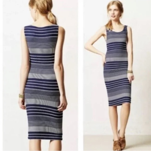 Maeve by Anthropologie Edisto Column Midi Dress Lined Sleeveless W-714 Sz S - Picture 1 of 7